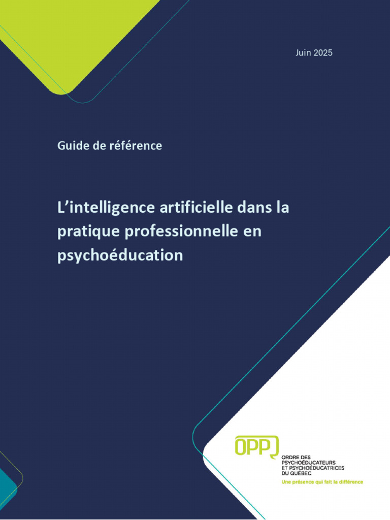 IA en Psychoéducation : Guide Pratique | PDF | Intelligence ...