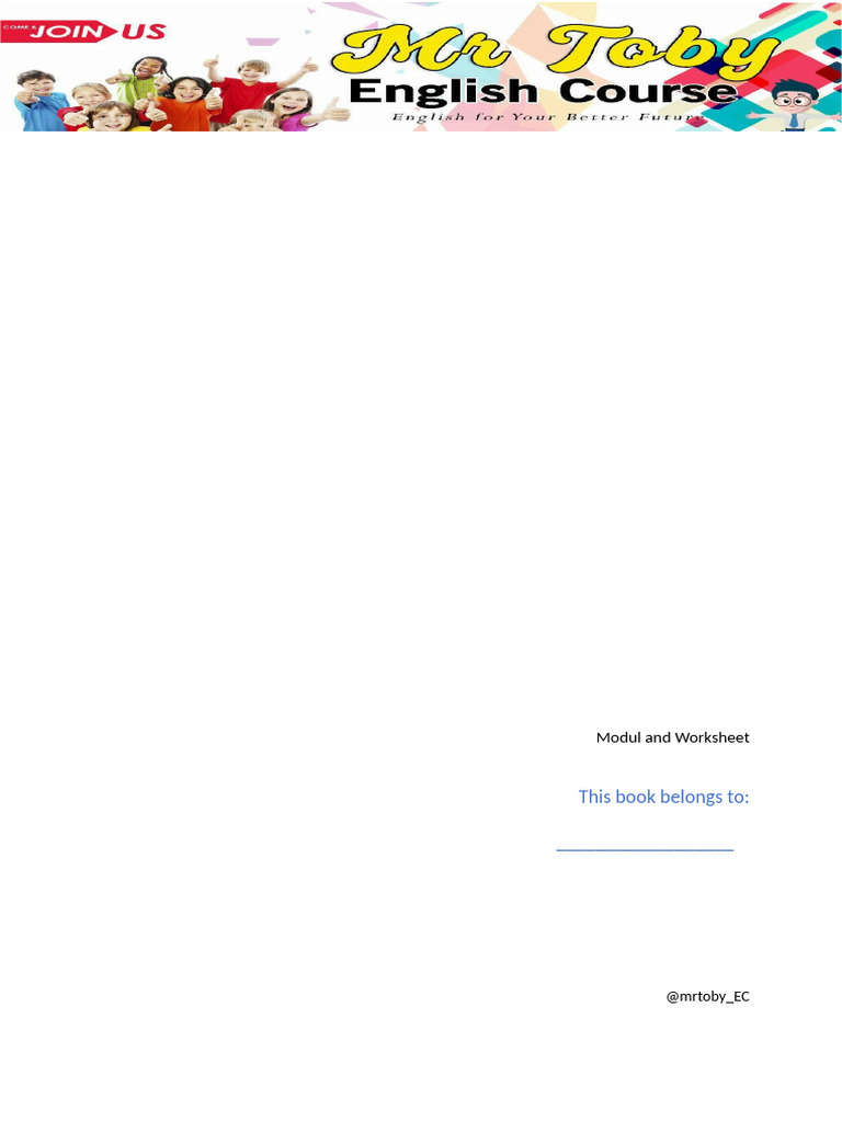 Kids' English Learning Module: Vocabulary & Grammar | PDF | Subject ...