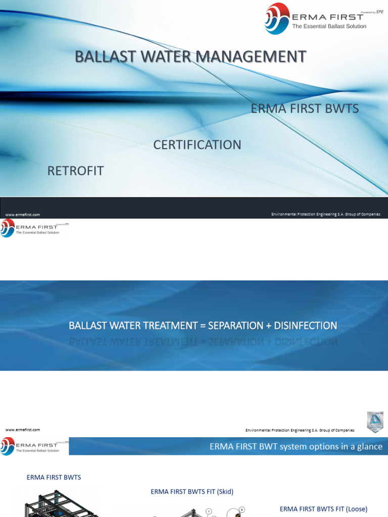 ERMA First Ballast Water Treatment Manual | PDF | Filtration | Water ...