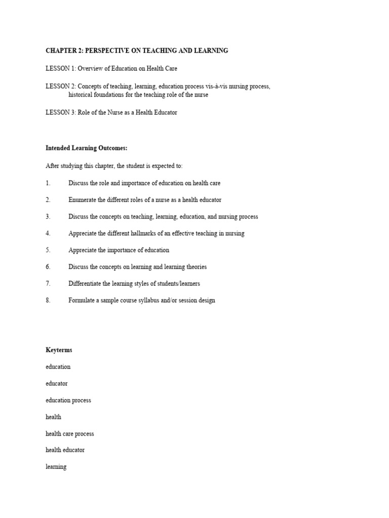 Health Education | PDF | Learning | Schema (Psychology)