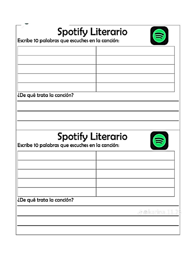 Spotify Literario Canción Chocolate | PDF