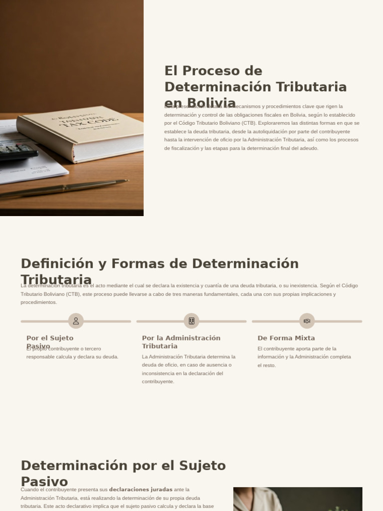 Proceso de Determinación Tributaria en Bolivia | PDF | Impuestos ...