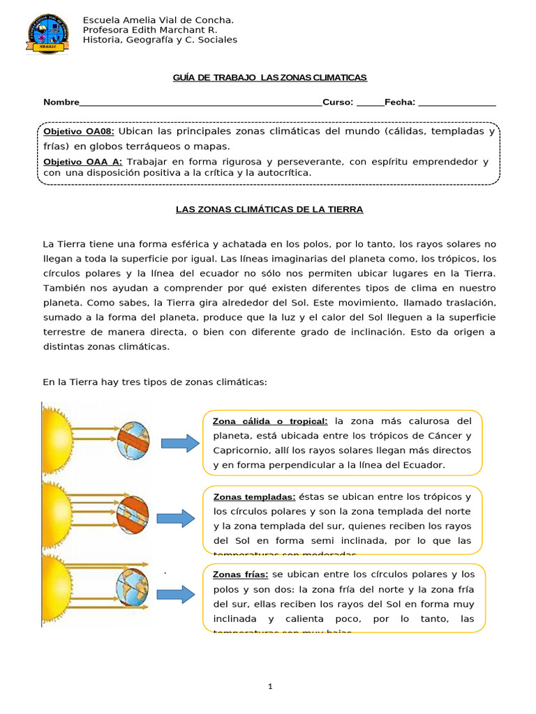 Zonas Climáticas de la Tierra: Guía Educativa | PDF | Clima | Zona tropical