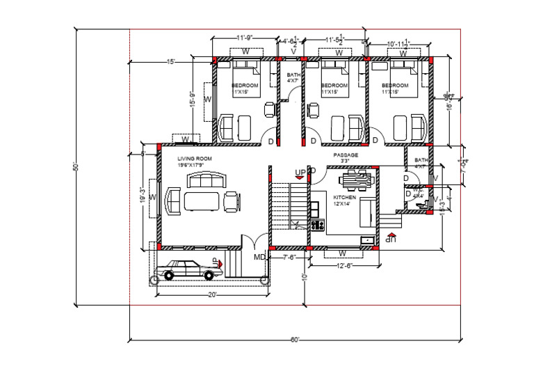 Bedroom Dimensions and Layout | PDF | Home | Room