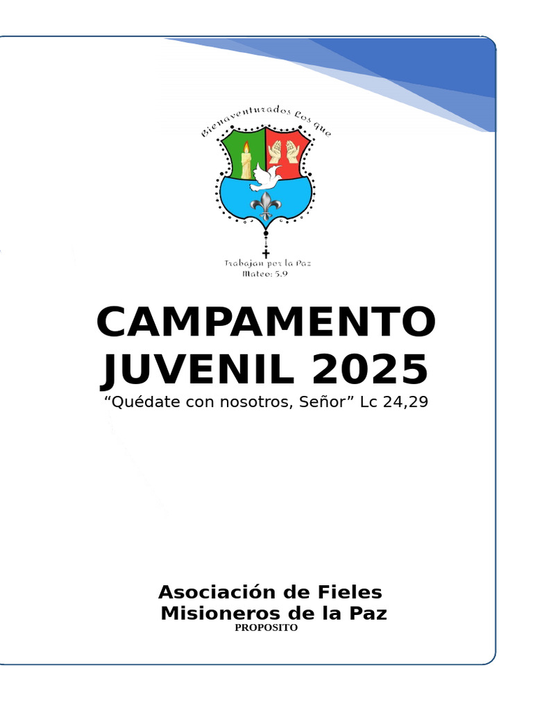 Campamento Juvenil 2025: Fe y Comunidad | PDF | La resurrección de ...