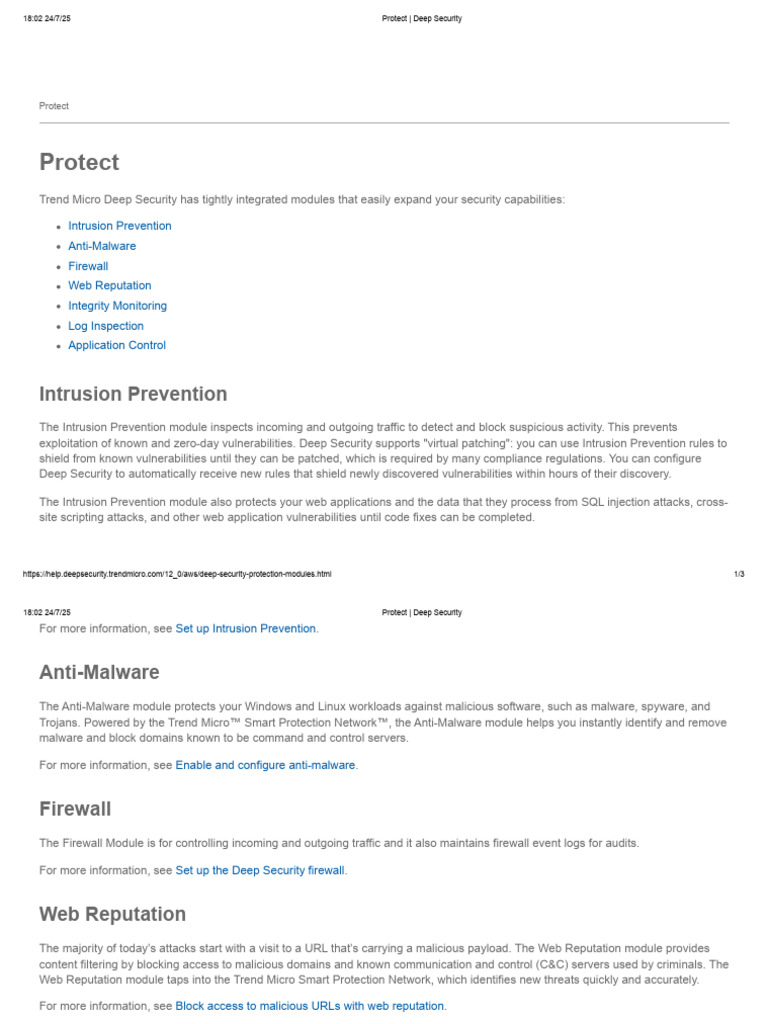 Trend Micro Deep Security Overview | PDF | Malware | Security