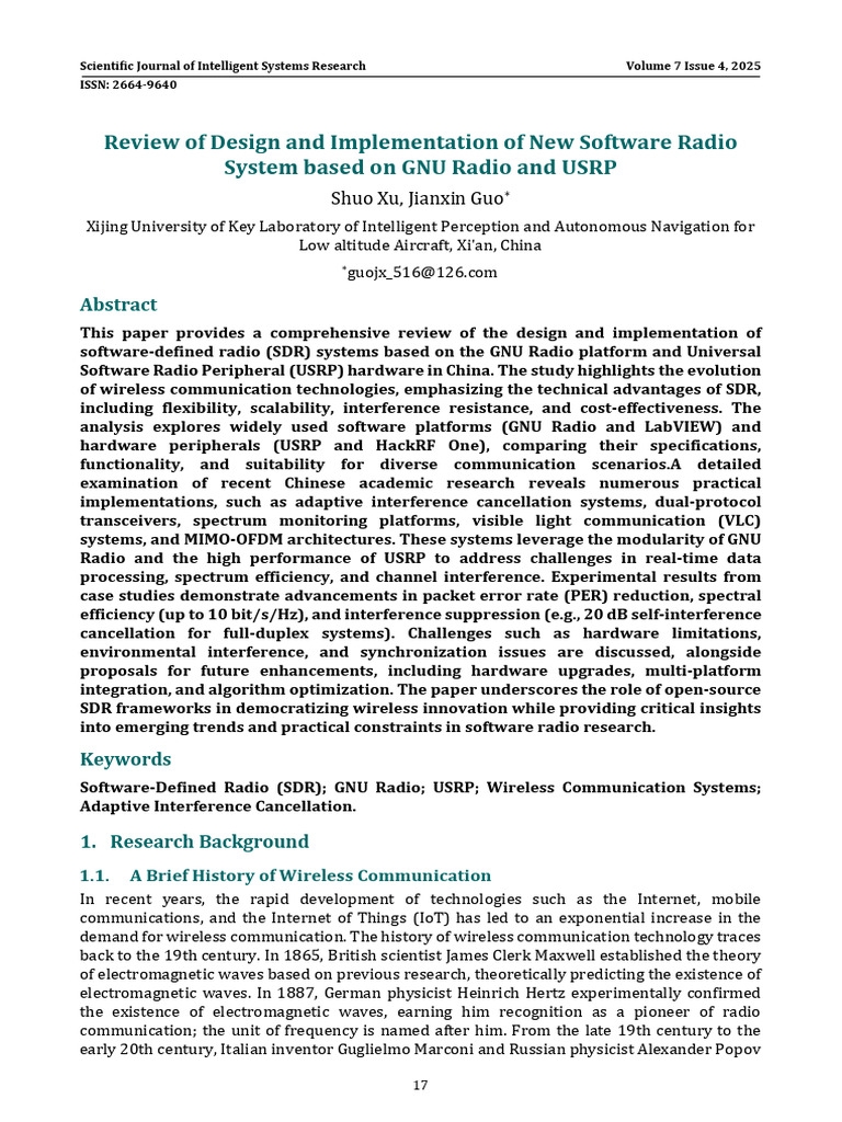 SDR System Design with GNU Radio and USRP | PDF | Orthogonal Frequency ...