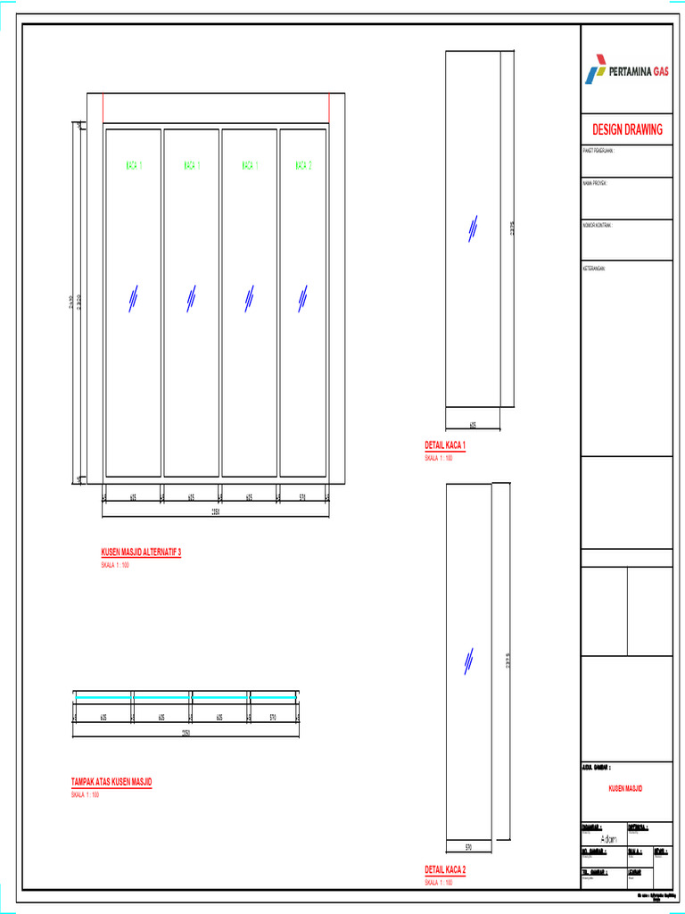 Design Drawing: Detail Kaca 1 | PDF