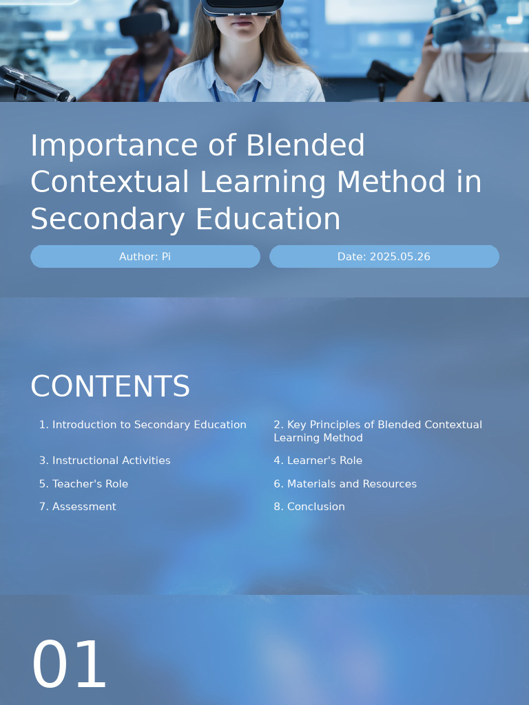 Blended Contextual Learning in Secondary Education | PDF | Learning ...