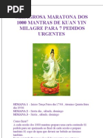 Milagrosa Maratona Dos 1000 Mantras de Kuan Yin Para Pedidos Urgentes