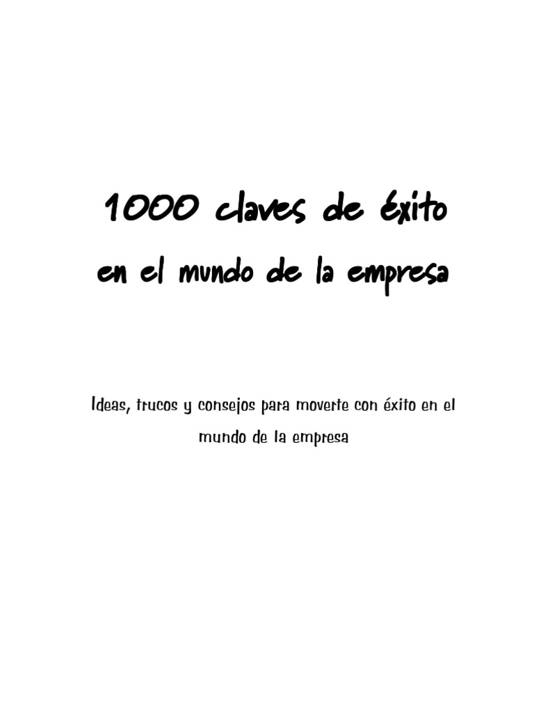1000 Claves para el Éxito Empresarial | PDF