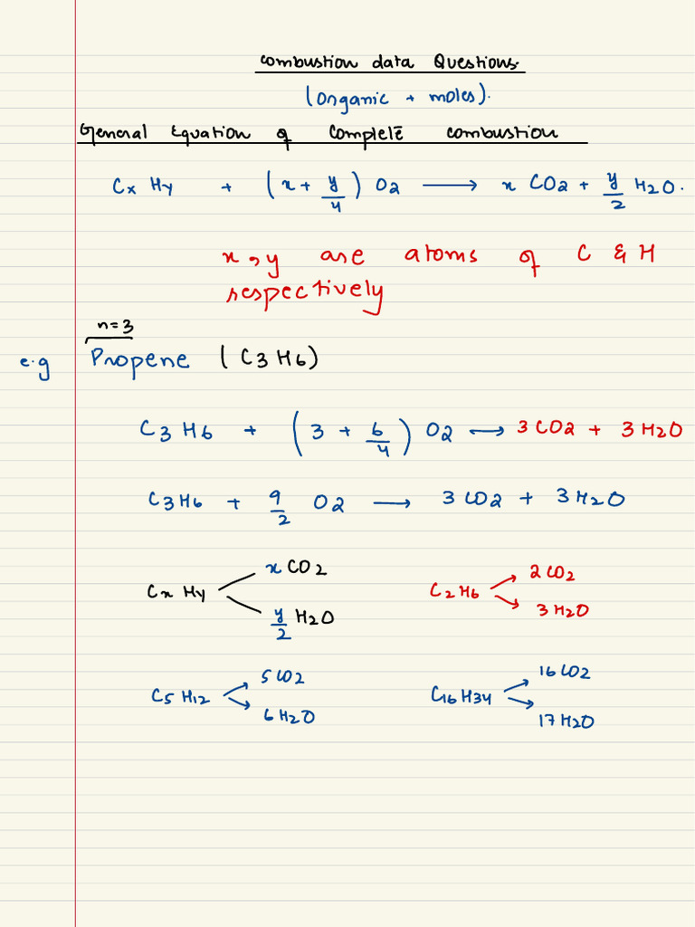 Combustion Data | PDF