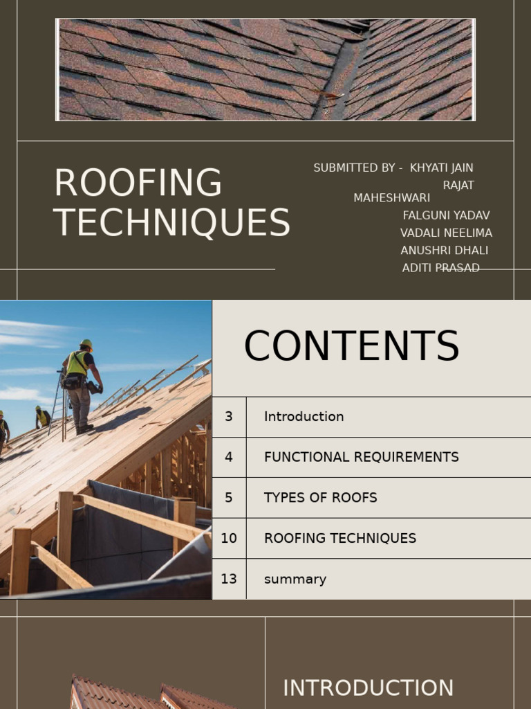 Key Roofing Techniques Explained | PDF | Roof | Concrete