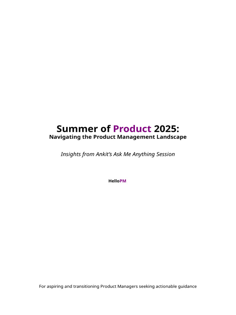 Product Management Insights for 2025 | PDF | Artificial Intelligence ...