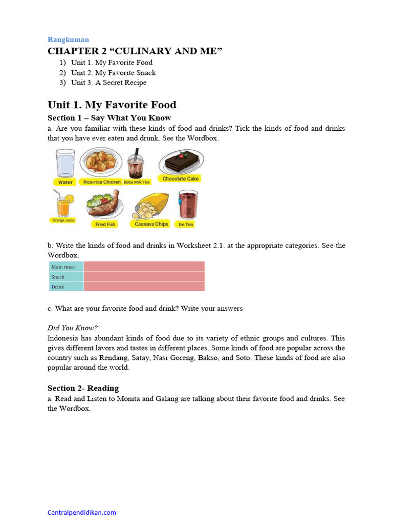 Culinary and Me: Chapter 2 Overview | PDF | Food And Drink | Asian Cuisine