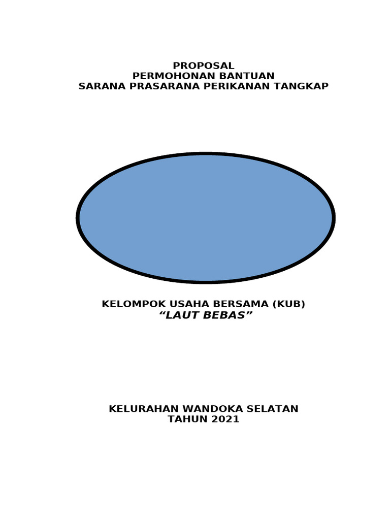 Proposal Bantuan Sarana Perikanan KUB | PDF