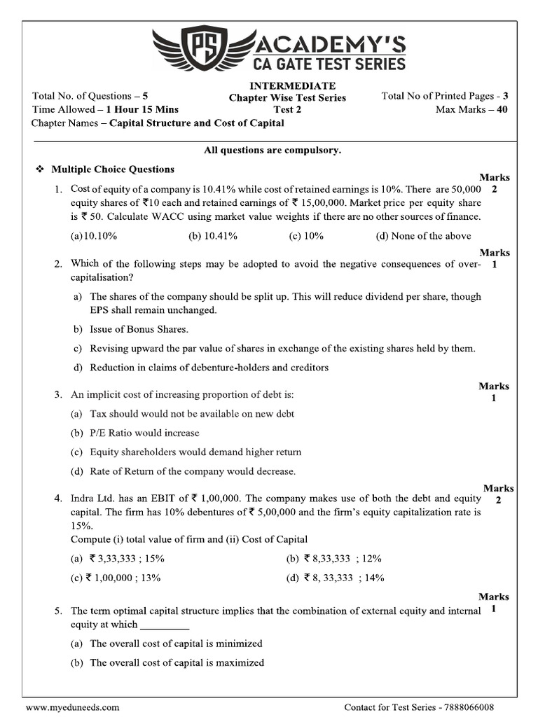 Test 2 FM QP | PDF