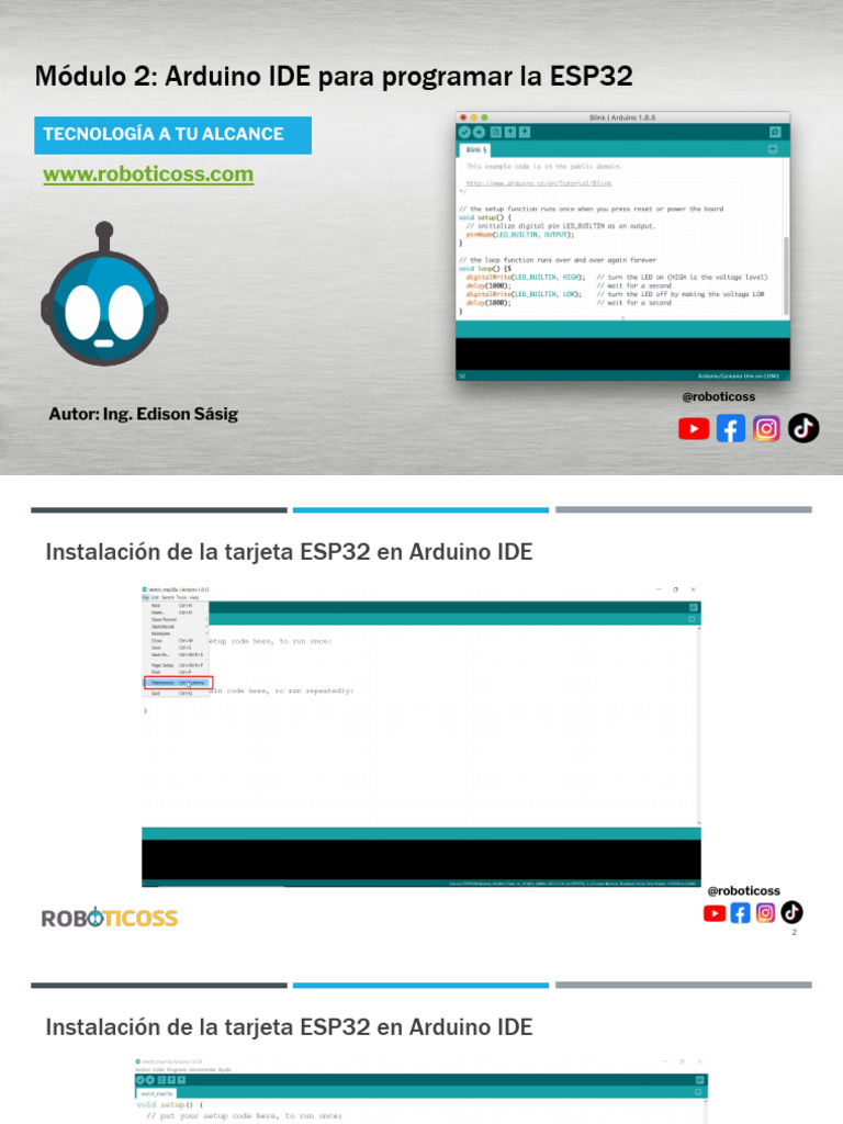 Instala ESP32 en Arduino IDE Fácilmente | PDF