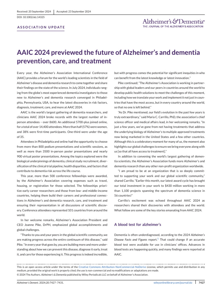 Preview The Future of Alzheimer and Dementia Prevention Care and ...