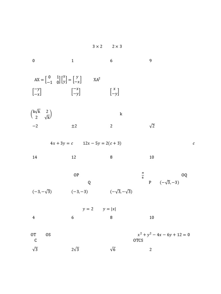 Maths Olympiad 2025 Sample Questions | PDF | Circle | Elementary ...