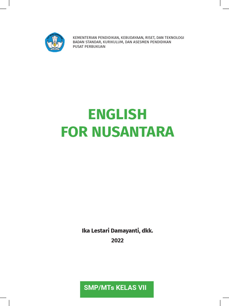 Buku Bahasa Inggris SMP Kelas VII 2022 | PDF