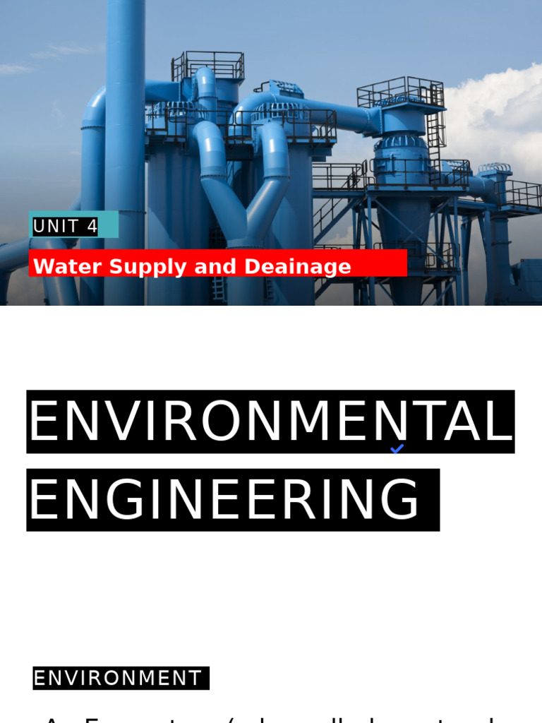 4.1 Components of Water Supply System | PDF | Water Purification ...