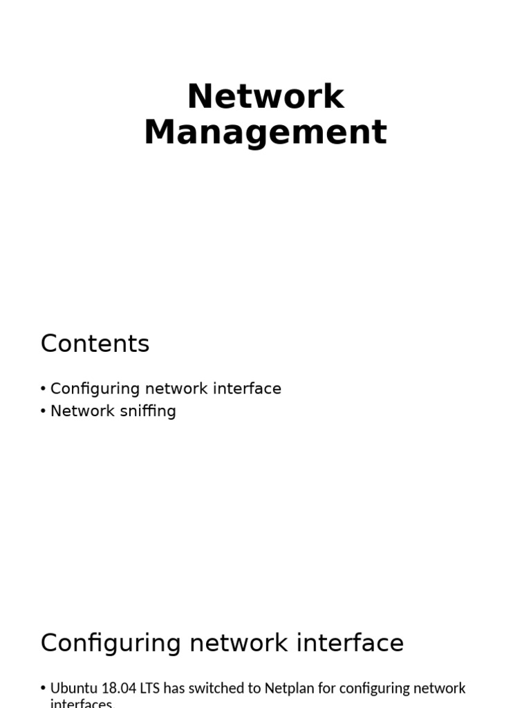 Ubuntu Network Management Guide | PDF | Ip Address | Computer Engineering