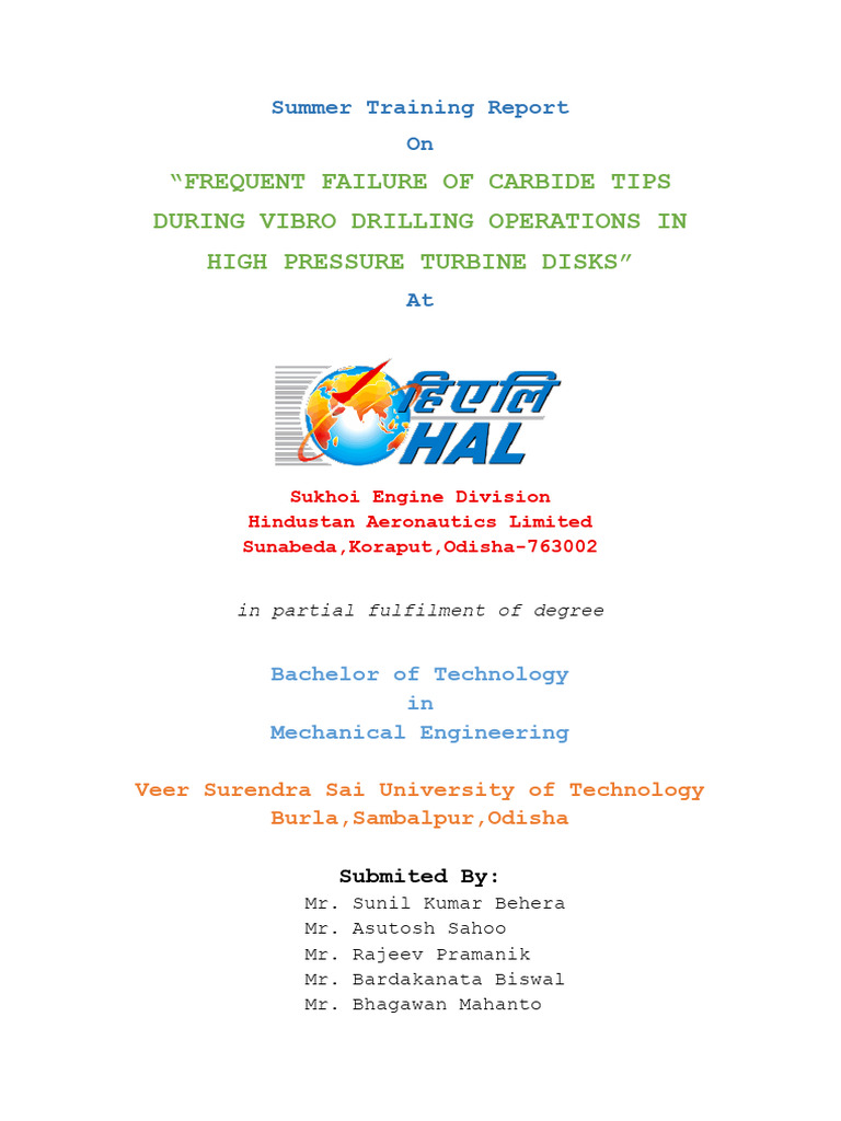 Summer Training Report HAL | PDF | Rocket Propellant | Spacecraft ...