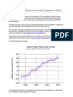 Will Satellite Mean Sea Levels Continue To Rise?