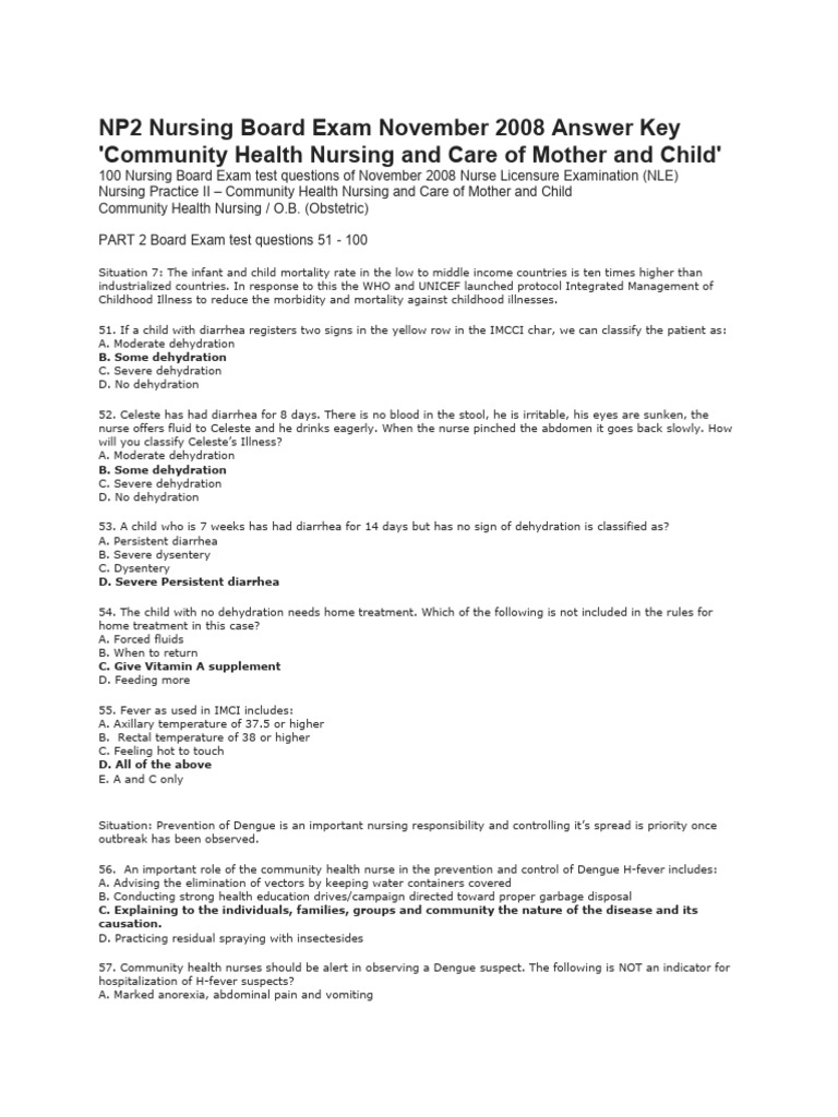 NP2 Nursing Board Exam November 2008 Answer Key | PDF | Infertility ...