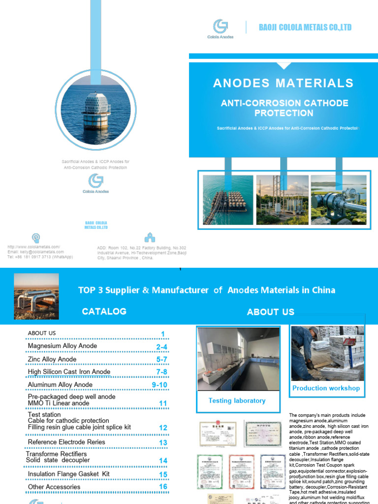 Sacrificial Anodes for Cathodic Protection | PDF | Anode | Corrosion