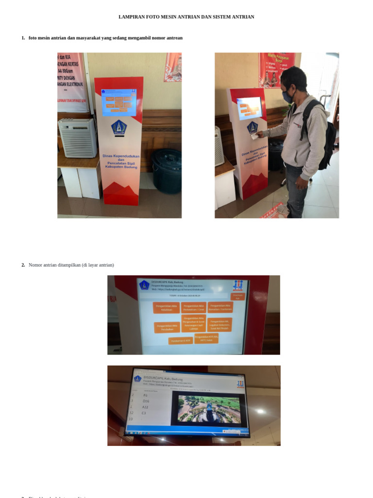 Sistem dan Foto Mesin Antrian | PDF