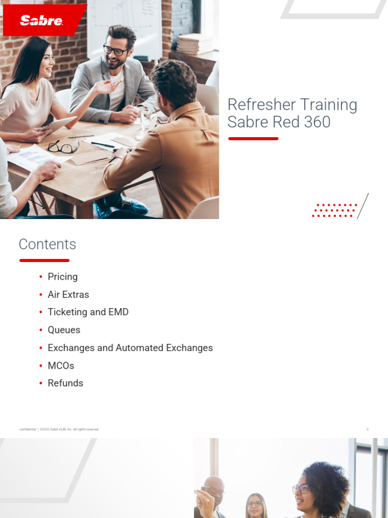 Sabre Red 360 Refresher Guide | PDF | Aviation | Airlines