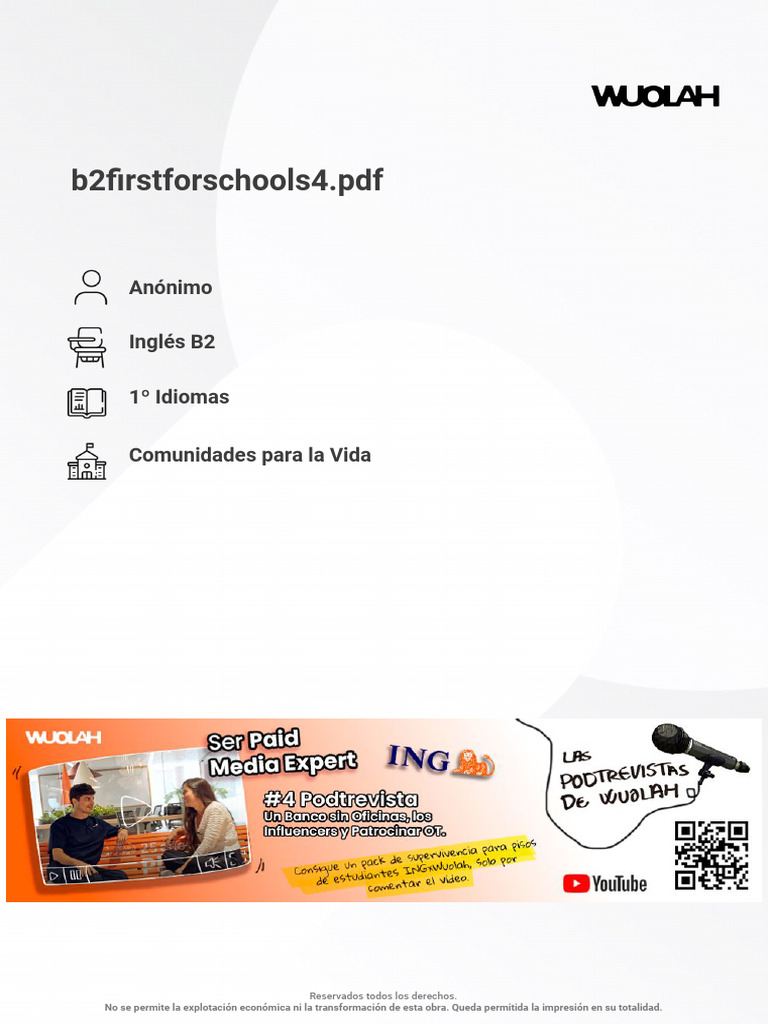 First For Schools Libro 4 Test1 - Animal Australia | PDF