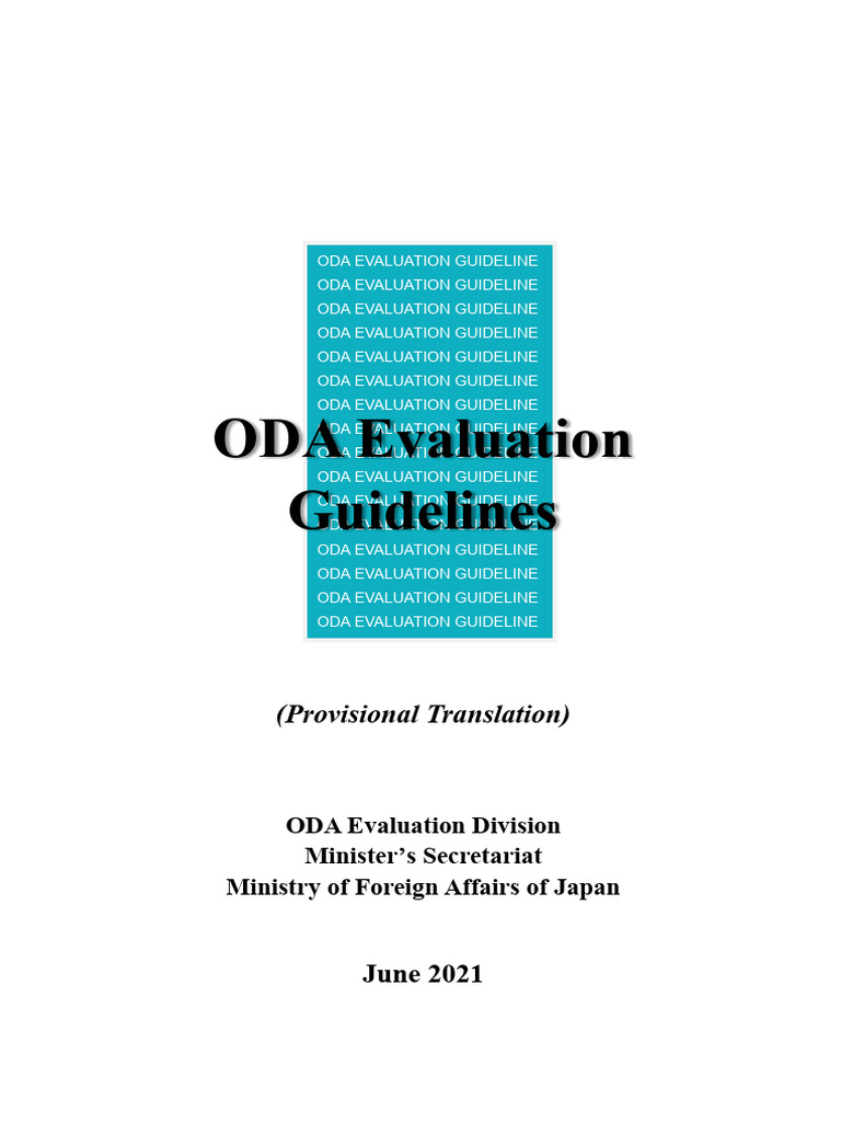 ODA Evaluation Guidelines Overview | PDF | Evaluation | Official ...