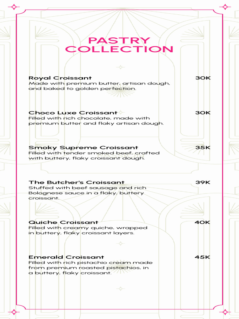 Menu 2 - Pastry & Dessert 10.5x29.7cm | PDF