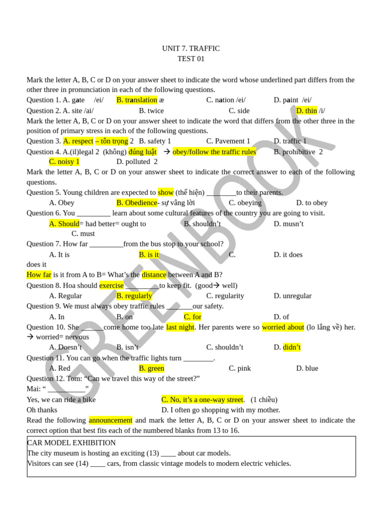 Traffic Rules and City Navigation Guide | PDF | Traffic | Traffic ...