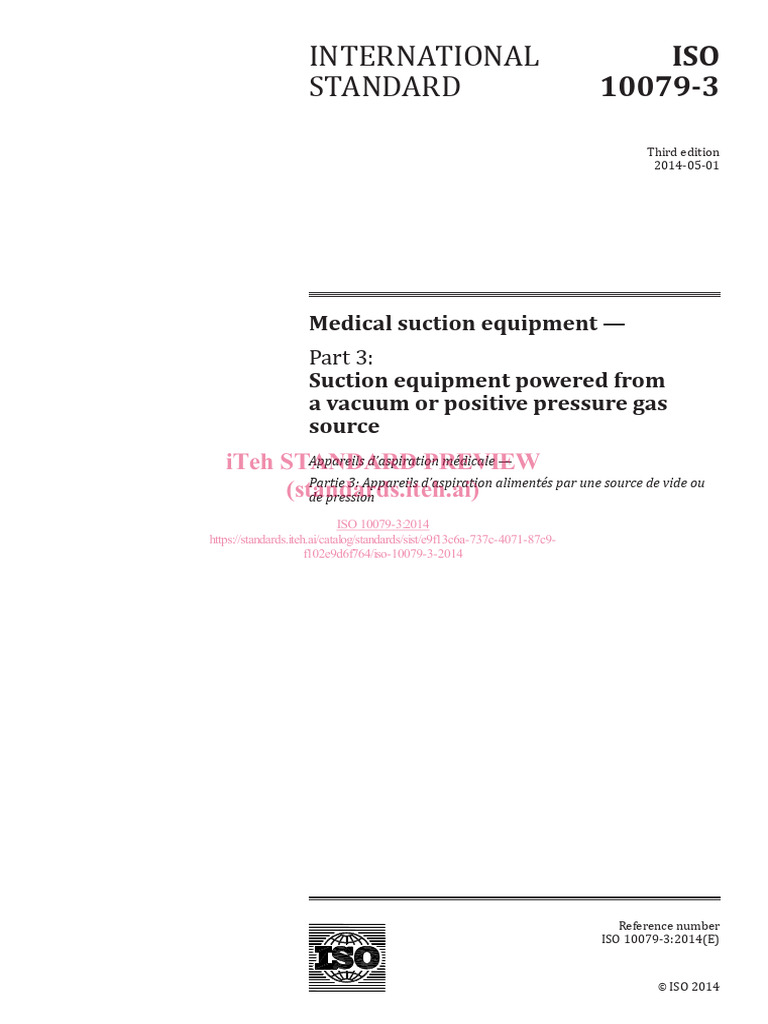 ISO 10079-3 Medical Suction Standards | PDF | International ...
