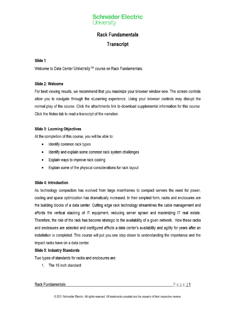 Rack Fundamentals | PDF