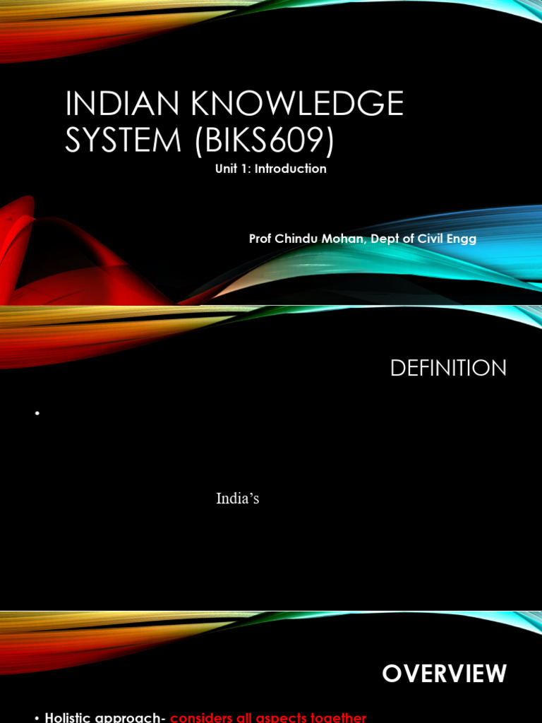 Introduction to Indian Knowledge Systems | PDF | Hindu Philosophy | Vedas