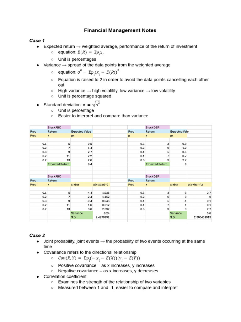 Portfolio Risk Dynamics Explained | PDF | Variance | Weighted ...