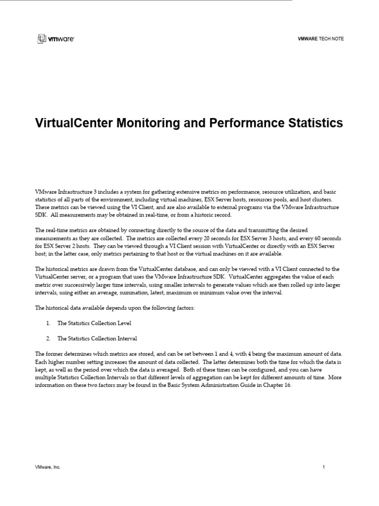 VMware Performance Monitoring Guide | PDF | Virtual Machine | Computing