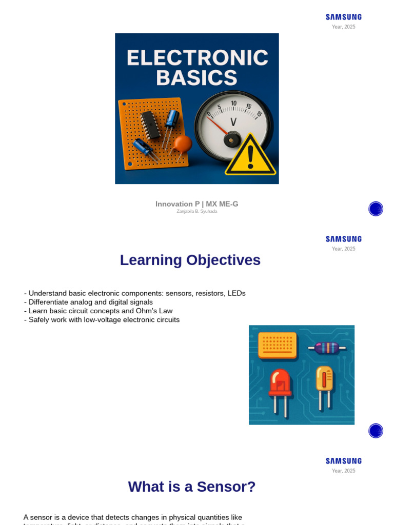 Week3 Electronic Basics | PDF | Resistor | Light Emitting Diode