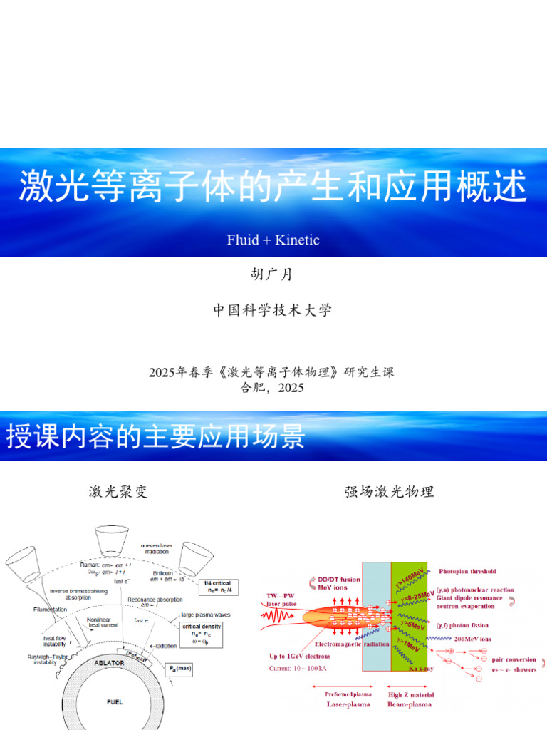 1 2025激光等离子体的产生和应用概述p | PDF