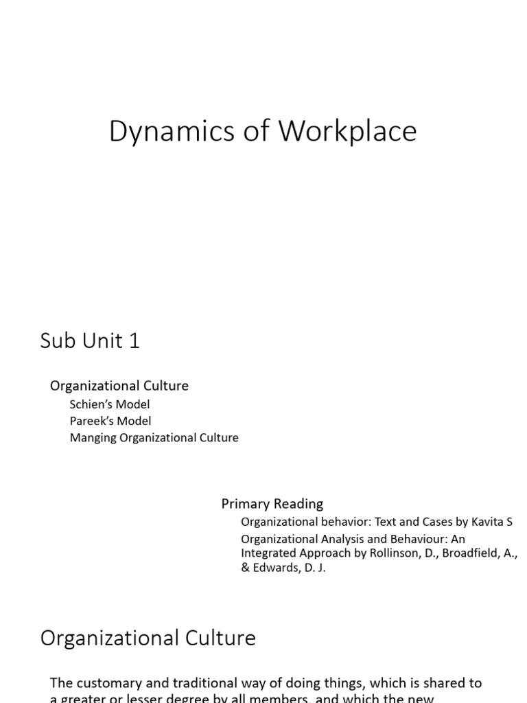 Understanding Organizational Culture Dynamics | PDF | Organizational ...