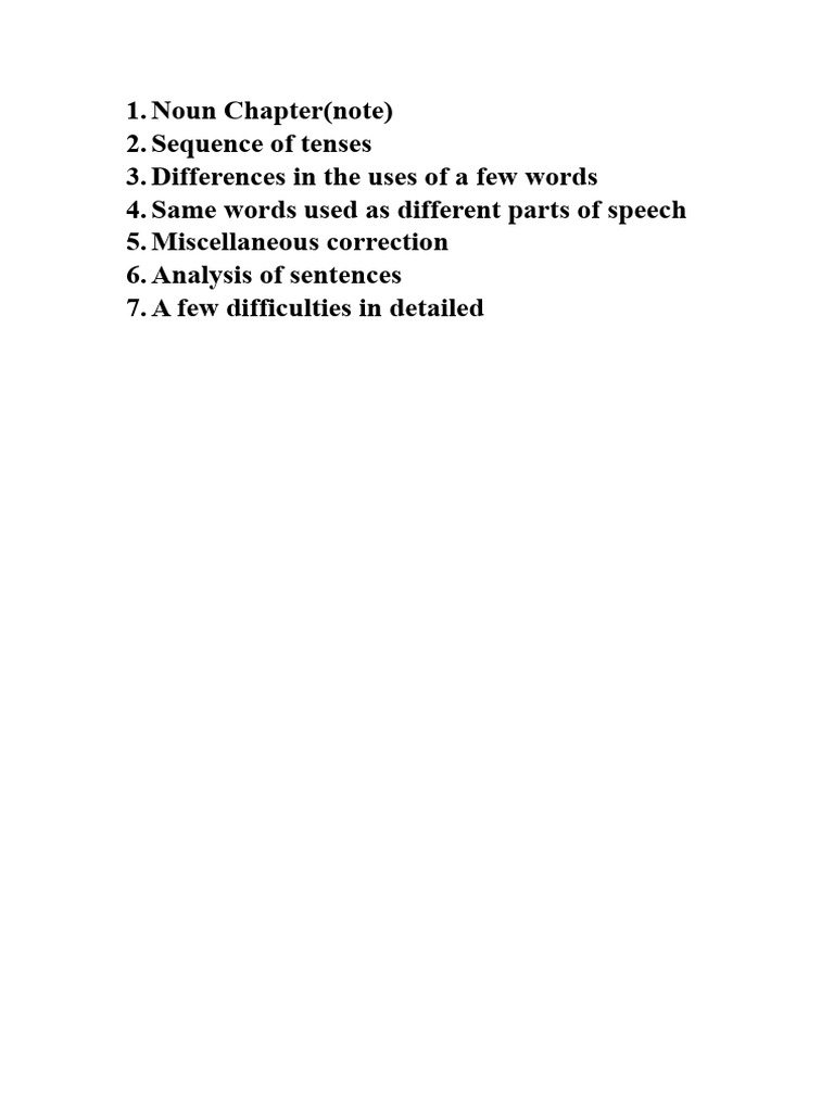 Some Important Chapters | PDF