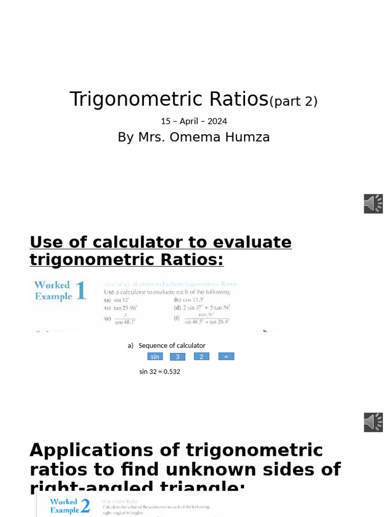 Trigonometric Ratios (Part 2) | PDF
