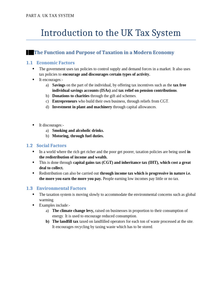 Overview of the UK Tax System | PDF | Taxes | Tax Avoidance