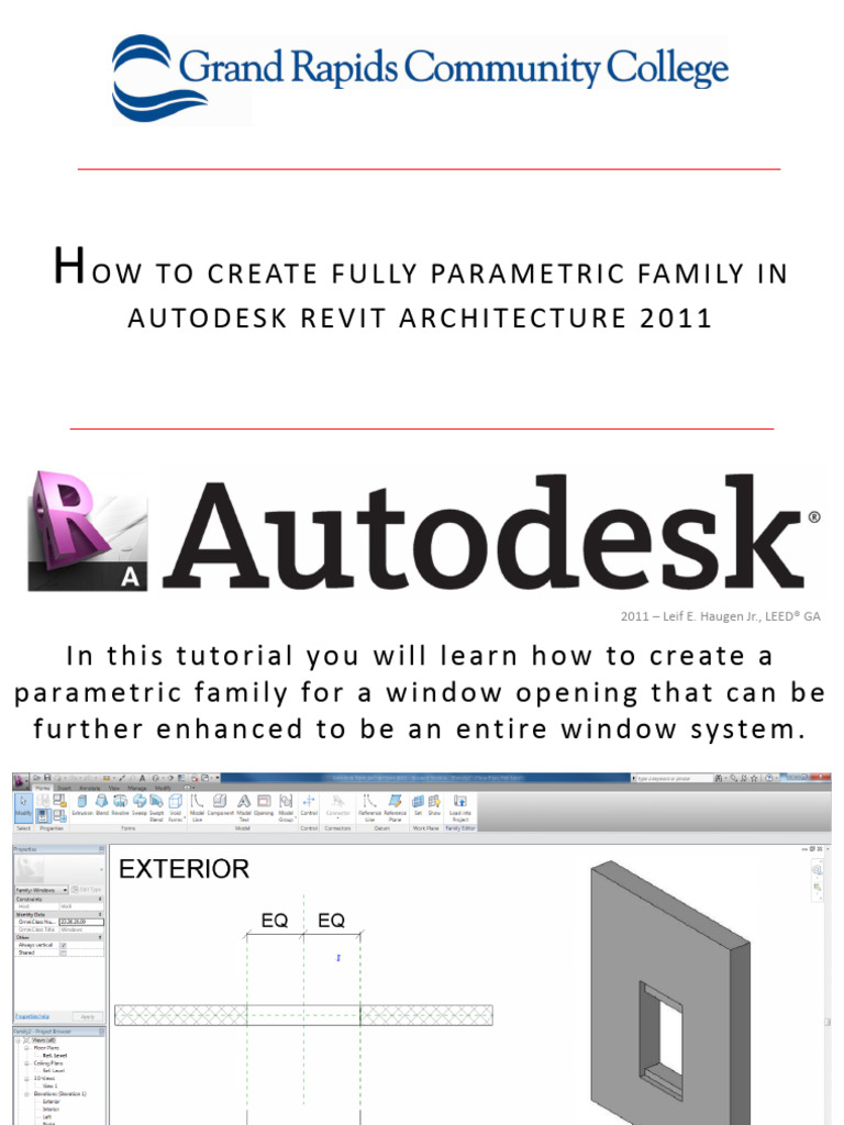 Creating Parametric Families in Revit | PDF | Autodesk Revit
