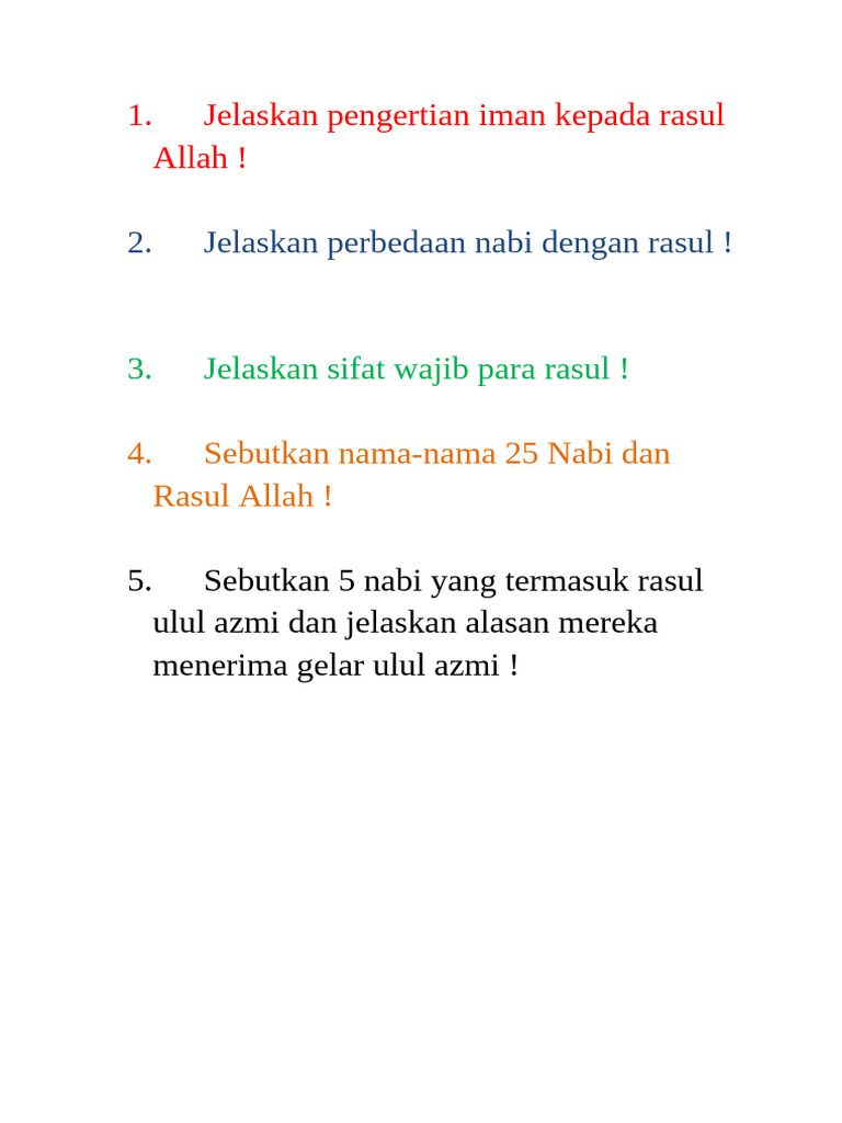 Memahami Nabi dan Rasul dalam Islam | PDF